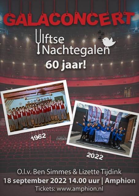 Poster Galaconcert Ulftse Nachtegalen 60 jaar